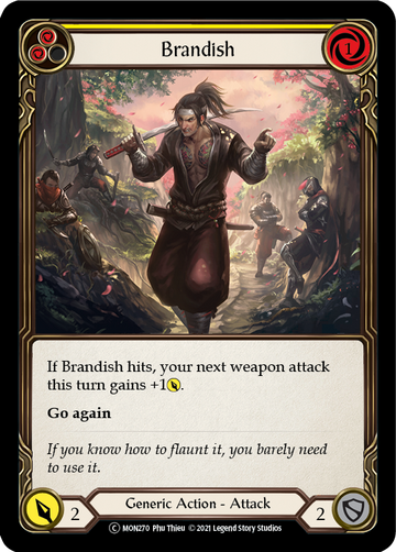 Brandish (Yellow) (Rainbow Foil) [U-MON270-RF] Unlimited Rainbow Foil - Duel Kingdom