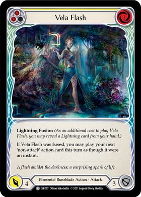 Vela Flash (Yellow) [ELE077] 1st Edition Rainbow Foil - Duel Kingdom