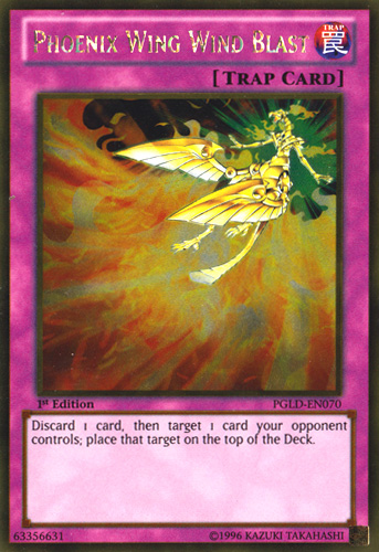 Phoenix Wing Wind Blast [PGLD-EN070] Gold Rare - Duel Kingdom