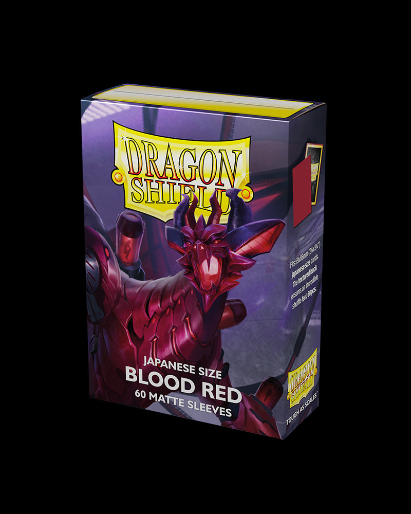 60ct Blood Red Dragon Shield Matte Sleeves (Japanese Size)