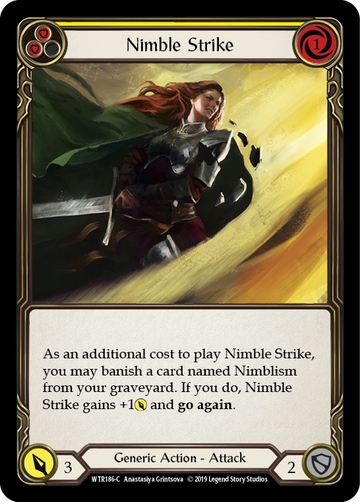 Nimble Strike (Yellow) [WTR186-C] Alpha Print Rainbow Foil - Duel Kingdom