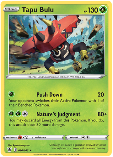 Tapu Bulu (016/163) [Sword & Shield: Battle Styles] - Duel Kingdom