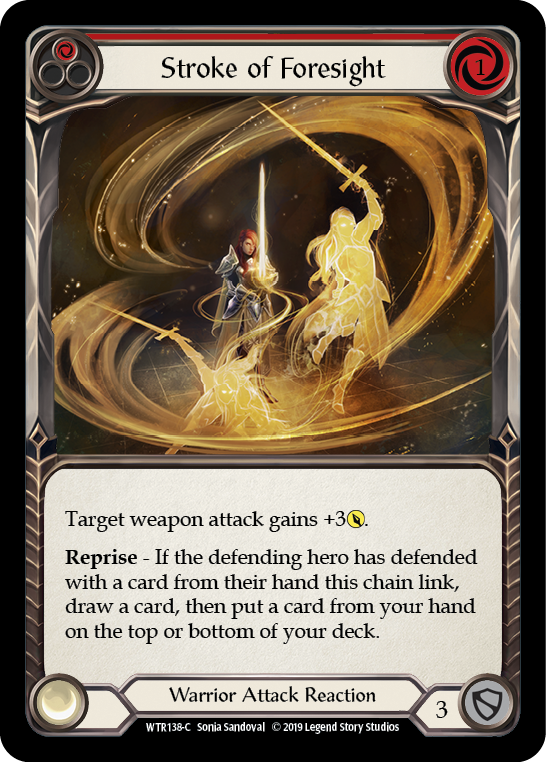 Stroke of Foresight (Red) [WTR138-C] Alpha Print Rainbow Foil - Duel Kingdom