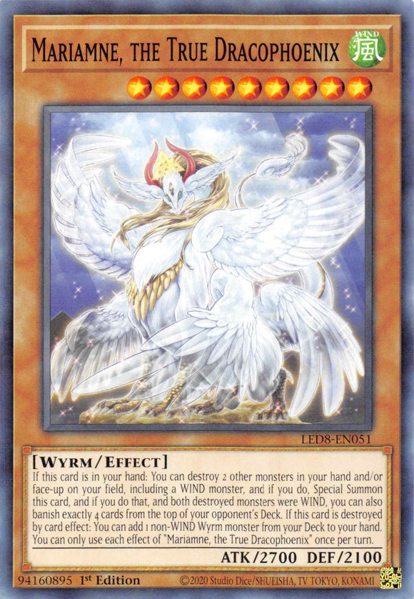 Mariamne, the True Dracophoenix [LED8-EN051] Common - Duel Kingdom