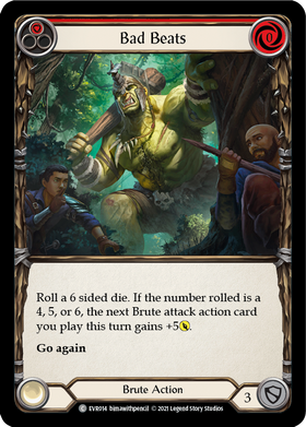 Bad Beats (Red) [EVR014] 1st Edition Rainbow Foil - Duel Kingdom