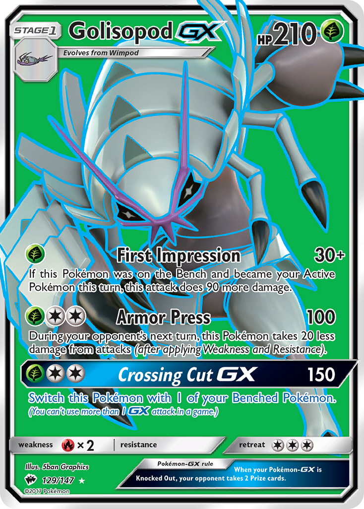 Golisopod GX (129/147) [Sun & Moon: Burning Shadows] - Duel Kingdom