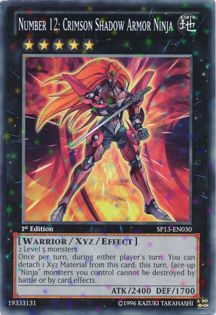 Number 12: Crimson Shadow Armor Ninja [SP13-EN030] Starfoil Rare - Duel Kingdom