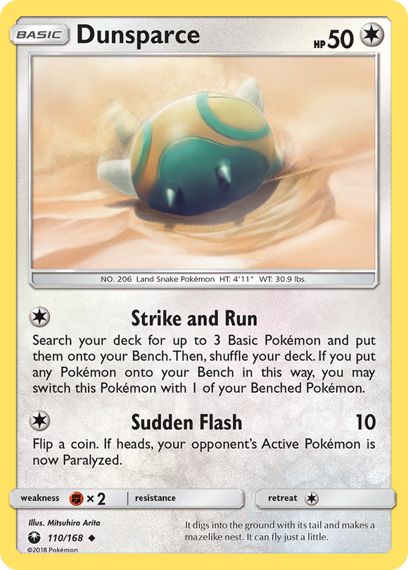 Dunsparce (110/168) [Sun & Moon: Celestial Storm] - Duel Kingdom