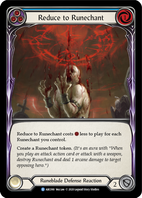 Reduce to Runechant (Blue) [ARC090] Unlimited Rainbow Foil - Duel Kingdom