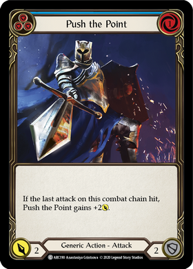 Push the Point (Blue) [ARC190] Unlimited Rainbow Foil - Duel Kingdom
