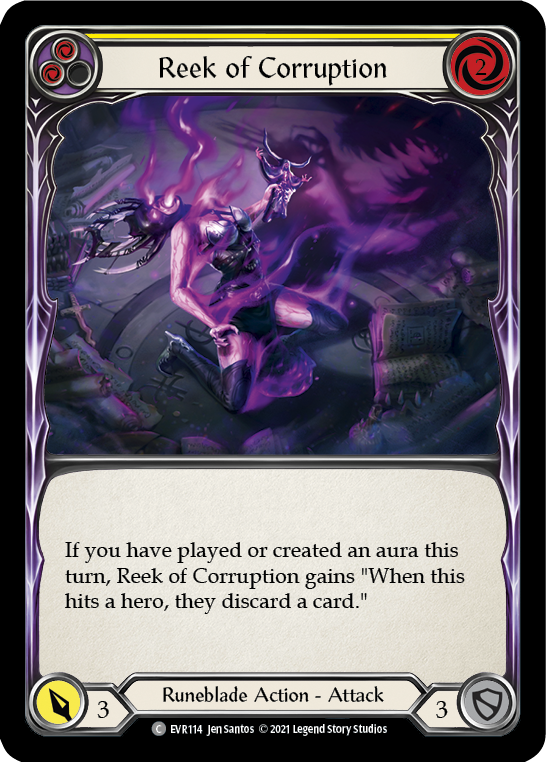 Reek of Corruption (Yellow) [EVR114] 1st Edition Rainbow Foil - Duel Kingdom