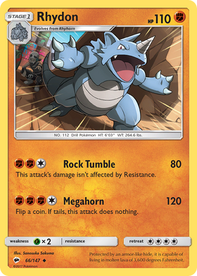 Rhydon (66/147) [Sun & Moon: Burning Shadows] - Duel Kingdom