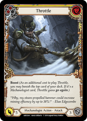 Throttle (Yellow) [ARC024-C] 1st Edition Normal - Duel Kingdom