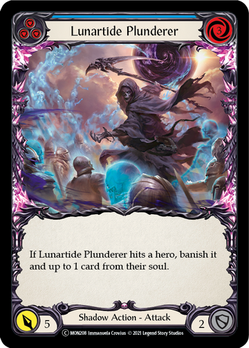 Lunartide Plunderer (Blue) (Rainbow Foil) [U-MON208-RF] Unlimited Rainbow Foil - Duel Kingdom