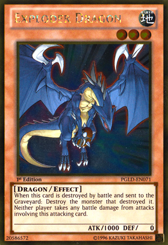 Exploder Dragon [PGLD-EN071] Gold Rare - Duel Kingdom