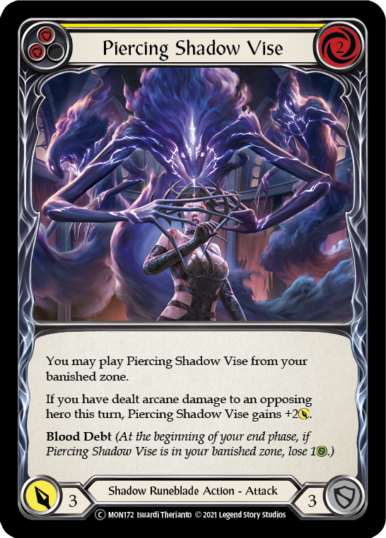 Piercing Shadow Vise (Yellow) (Rainbow Foil) [U-MON172-RF] Unlimited Rainbow Foil - Duel Kingdom