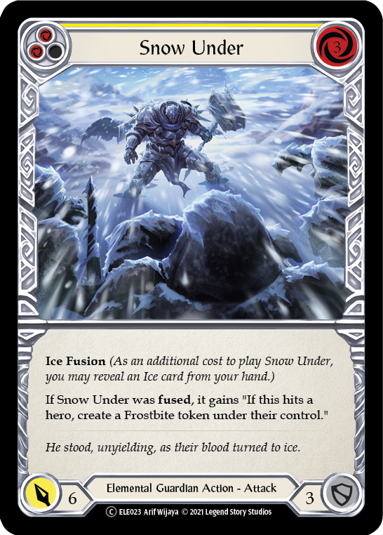 Snow Under (Yellow) [U-ELE023] Unlimited Rainbow Foil - Duel Kingdom