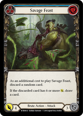 Savage Feast (Blue) [WTR016-R] Alpha Print Rainbow Foil - Duel Kingdom