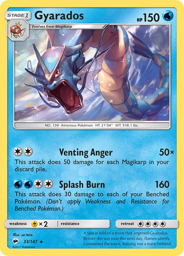 Gyarados (33/147) [Sun & Moon: Burning Shadows] - Duel Kingdom