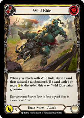 Wild Ride (Yellow) [EVR012] 1st Edition Rainbow Foil - Duel Kingdom