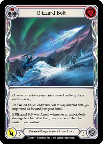 Blizzard Bolt (Red) [U-ELE044] Unlimited Rainbow Foil - Duel Kingdom