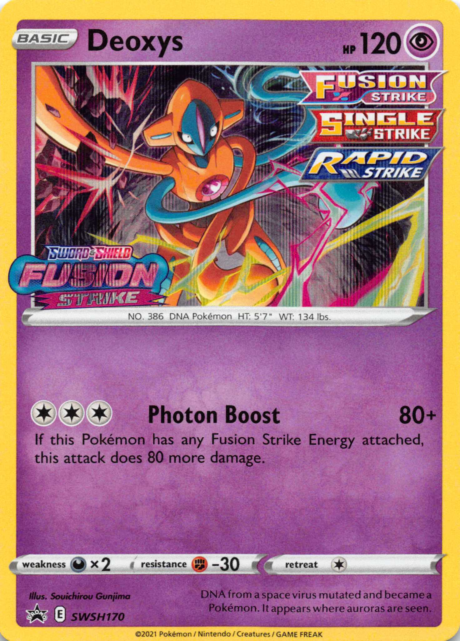 Deoxys (SWSH170) (Prerelease Promo) [Sword & Shield: Black Star Promos]